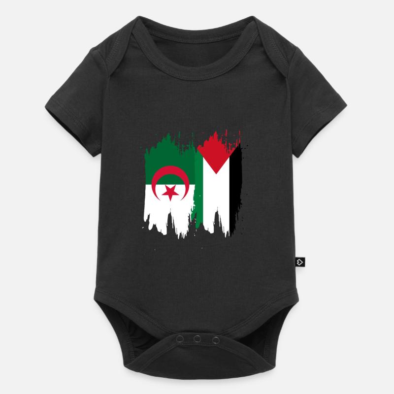 algérie & Palestine - Body à manches courtes Premium Bébé - noir