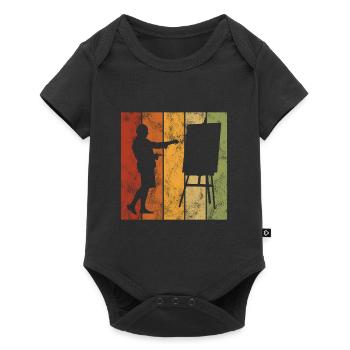 Artist Painting Retro Art Artist Painter - Baby Premium short-sleeve bodysuit - black - Front