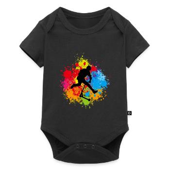 trottinette freestyle - Body à manches courtes Premium Bébé - noir - Devant