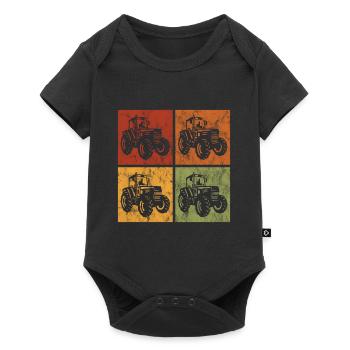 Tractor Tractor Farmer Tractors Retro Farm - Baby Premium short-sleeve bodysuit - black - Front