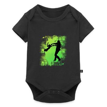 Père et fille - Body à manches courtes Premium Bébé - noir - Devant
