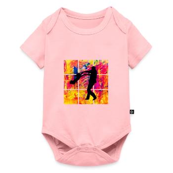 Father and daughter - Baby Premium short-sleeve bodysuit - rose - Front