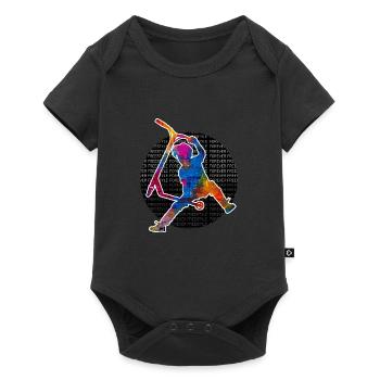 trottinette freestyle - Body à manches courtes Premium Bébé - noir - Devant