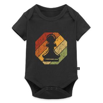 Échecs échecs Rétro Schachmatt - Body à manches courtes Premium Bébé - noir - Devant