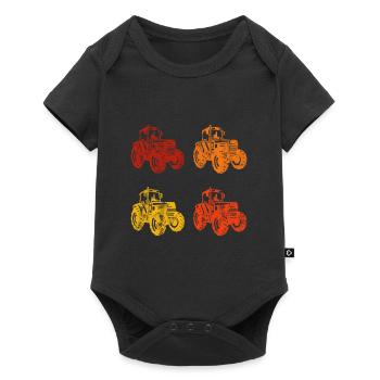 Farm Bauer Tractor Tractor Tractors Retro - Baby Premium short-sleeve bodysuit - black - Front