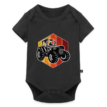 Farm Retro Bauer Tractor Tractors Tractors Tractors - Baby Premium short-sleeve bodysuit - black - Front