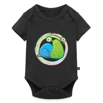 Funny snail - Baby Premium short-sleeve bodysuit - black - Front