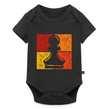 Jeu d’échecs rétro jeu d’échecs jeu d’échecs - Body à manches courtes Premium Bébé - noir - Devant