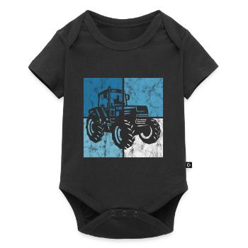 Tracteurs tracteurs tracteurs tracteurs tracteur rétro ferme - Body à manches courtes Premium Bébé - noir - Devant