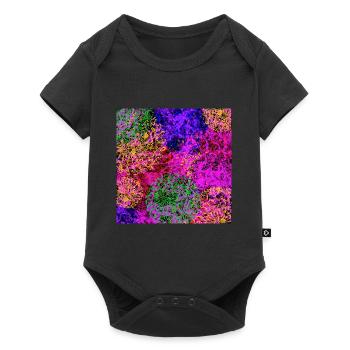 Abstraction florale - Body à manches courtes Premium Bébé - noir - Devant
