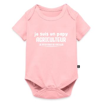 humour - je suis un papy agriculteur - Body à manches courtes Premium Bébé - rose - Devant