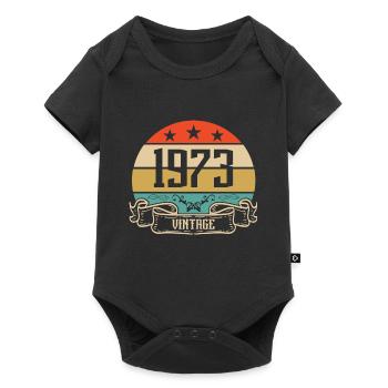 1973 Vintage Birthday Retro Classic - Body à manches courtes Premium Bébé - noir - Devant