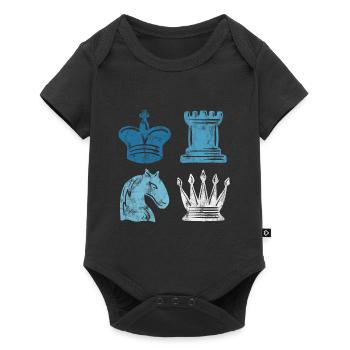 Joueur d’échecs rétro d’échecs Checkmate Pièce d’échecs - Body à manches courtes Premium Bébé - noir - Devant