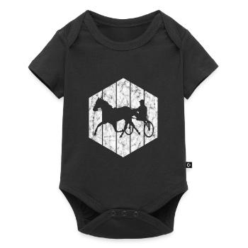 Trotting Horse Horses Trabrennsport Horse Racing - Baby Premium short-sleeve bodysuit - black - Front