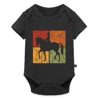 Dressage Équitation Cavaliers de dressage Équitation Équitation - Body à manches courtes Premium Bébé - noir - Devant