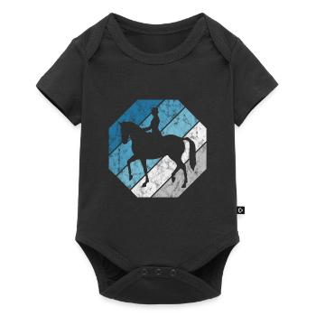 Dressage Équitation Cavaliers de dressage Équitation Équitation - Body à manches courtes Premium Bébé - noir - Devant
