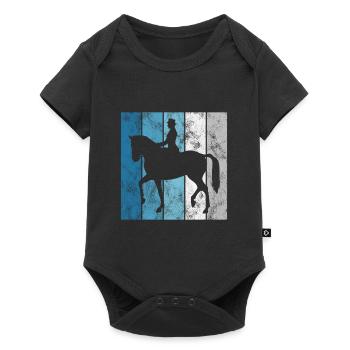 Dressage Équitation Cavaliers de dressage Équitation Équitation - Body à manches courtes Premium Bébé - noir - Devant