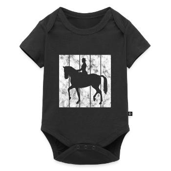 Dressage Dressage Rider Riding Horse - Baby Premium short-sleeve bodysuit - black - Front