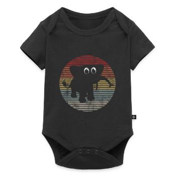 Eléphant éléphant pour enfants - Body à manches courtes Premium Bébé - noir - Devant