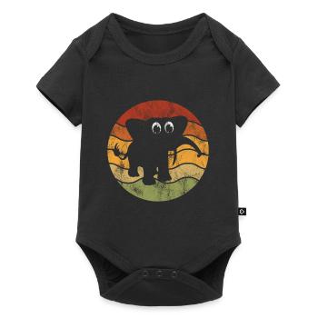 Eléphant éléphant pour enfants - Body à manches courtes Premium Bébé - noir - Devant