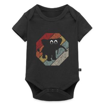 Eléphant éléphant pour enfants - Body à manches courtes Premium Bébé - noir - Devant