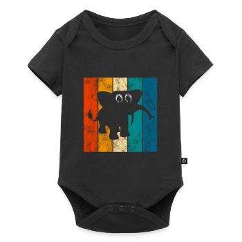 Eléphant éléphant pour enfants - Body à manches courtes Premium Bébé - noir - Devant