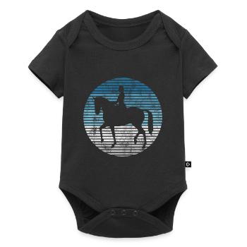 Dressage Dressage Rider Riding Horse - Baby Premium short-sleeve bodysuit - black - Front