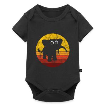 Eléphant éléphant pour enfants - Body à manches courtes Premium Bébé - noir - Devant