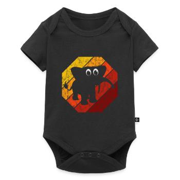 Eléphant éléphant pour enfants - Body à manches courtes Premium Bébé - noir - Devant