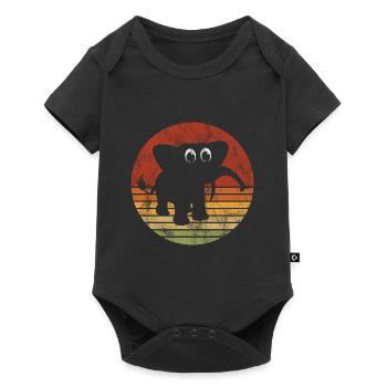 Eléphant éléphant pour enfants - Body à manches courtes Premium Bébé - noir - Devant