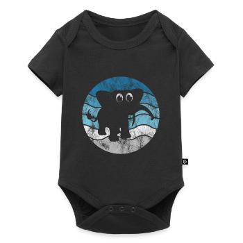 Éléphant Éléphant pour enfants - Body à manches courtes Premium Bébé - noir - Devant