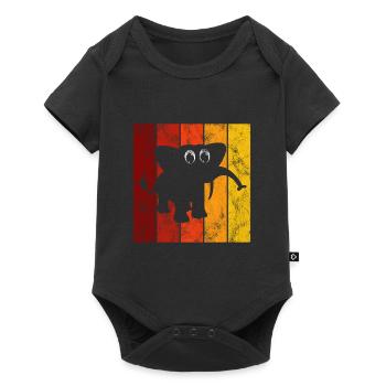 Eléphant éléphant pour enfants - Body à manches courtes Premium Bébé - noir - Devant