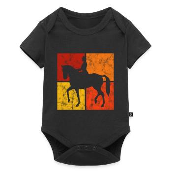 Dressage Dressage Rider Riding Horse - Baby Premium short-sleeve bodysuit - black - Front