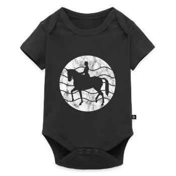 Dressage Dressage Rider Riding Horse - Baby Premium short-sleeve bodysuit - black - Front