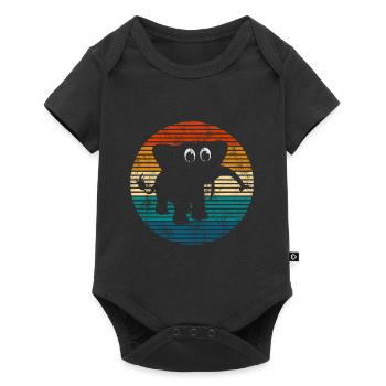 Eléphant éléphant pour enfants - Body à manches courtes Premium Bébé - noir - Devant