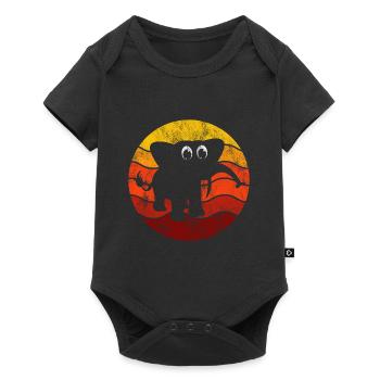 Eléphant éléphant pour enfants - Body à manches courtes Premium Bébé - noir - Devant