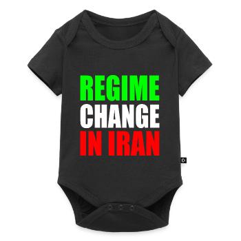 Regime change in iran - Baby Premium Kurzarmbody - Schwarz - Vorne