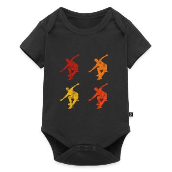 Skateboarder Skateboard Skater Skate Skateing - Body à manches courtes Premium Bébé - noir - Devant