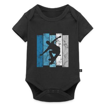 Skateboarder Skateboard Skater Skate Skateing - Baby Premium short-sleeve bodysuit - black - Front