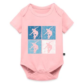 Skateboarder Skateboard Skater Skate Skateing - Body à manches courtes Premium Bébé - rose - Devant