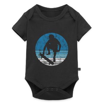 Skateboarder Skateboard Skater Skate Skateing - Body à manches courtes Premium Bébé - noir - Devant