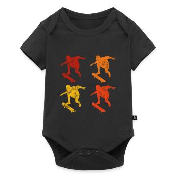 Skateboarder Skateboard Skater Skate Skateing - Baby Premium short-sleeve bodysuit - black - Front