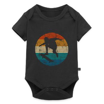 Skateboarder Skateboard Skater Skate Skateing - Baby Premium Kurzarmbody - Schwarz - Vorne