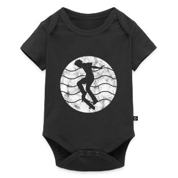Skateboarder Skateboard Skater Skate Skateing - Body à manches courtes Premium Bébé - noir - Devant