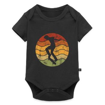 Skateboarder Skateboard Skater Skate Skateing - Body à manches courtes Premium Bébé - noir - Devant
