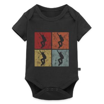 Skateboard Skateboarder Skater Skate Skateing - Baby Premium short-sleeve bodysuit - black - Front