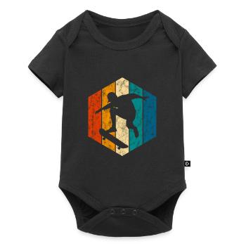 Skateboard Skateboarder Skater Skate Skateing - Baby Premium short-sleeve bodysuit - black - Front