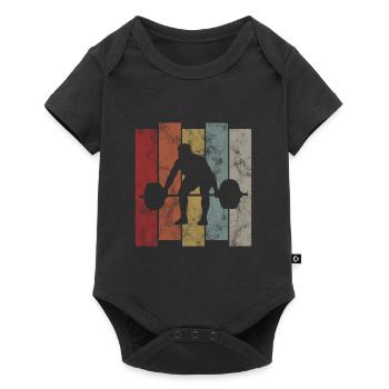 Musculation Bodybuilder GYM Fitnessstudio Retro - Body à manches courtes Premium Bébé - noir - Devant