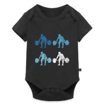 Bodybuilding Bodybuilder GYM Fitnessstudio Retro - Baby Premium short-sleeve bodysuit - black - Front