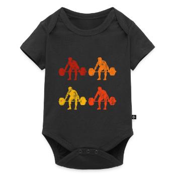 Musculation Bodybuilder GYM Fitnessstudio Retro - Body à manches courtes Premium Bébé - noir - Devant